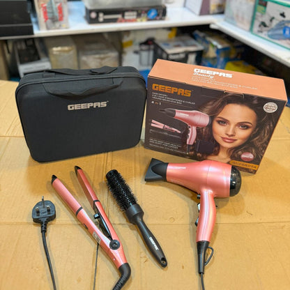 Geepas 4 - in - 1 Hair Styler (GHF86054) 2 - Year Full Warranty - Galaxiee.com