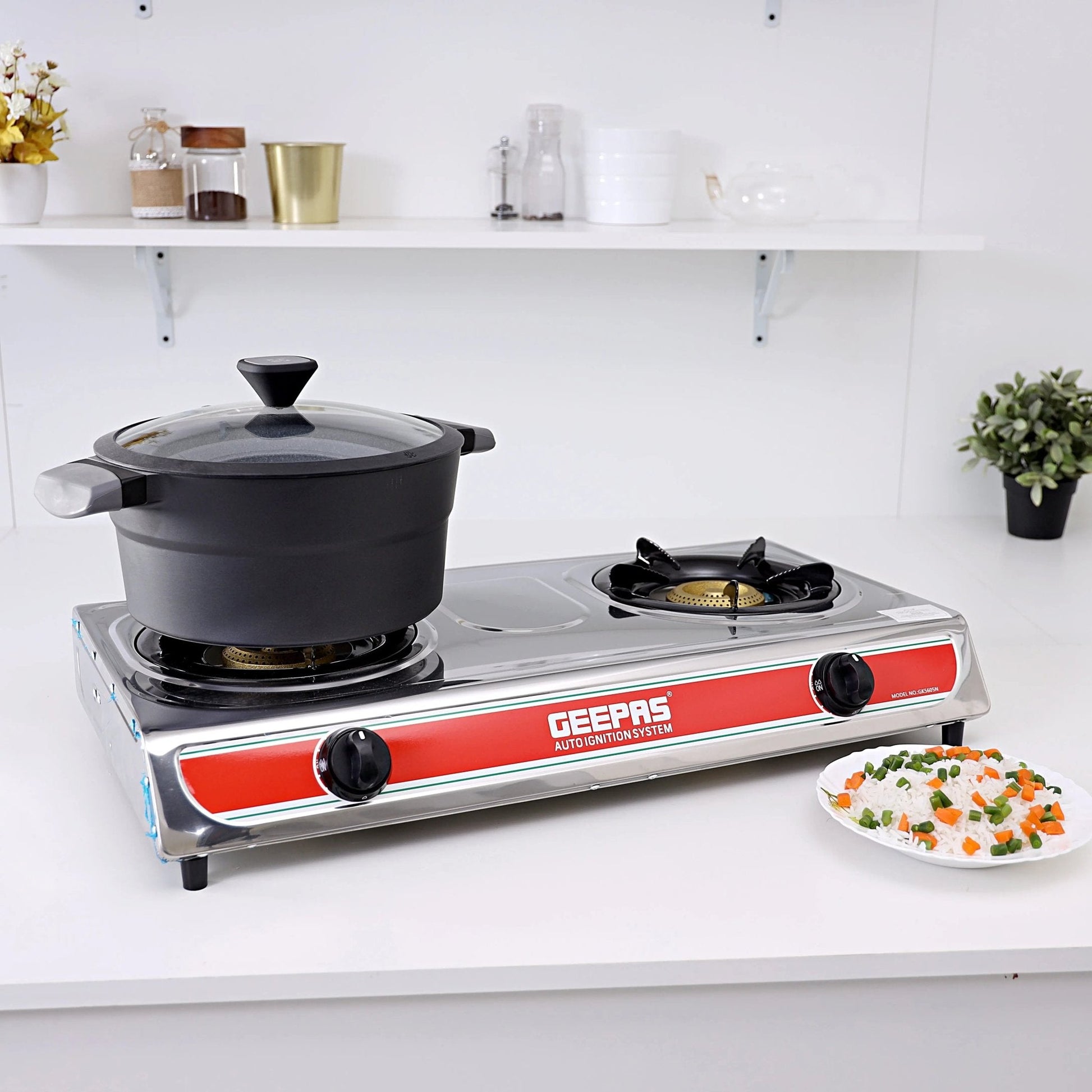 Geepas Gas Cooker GK5616 & GK5613 - Galaxiee.com