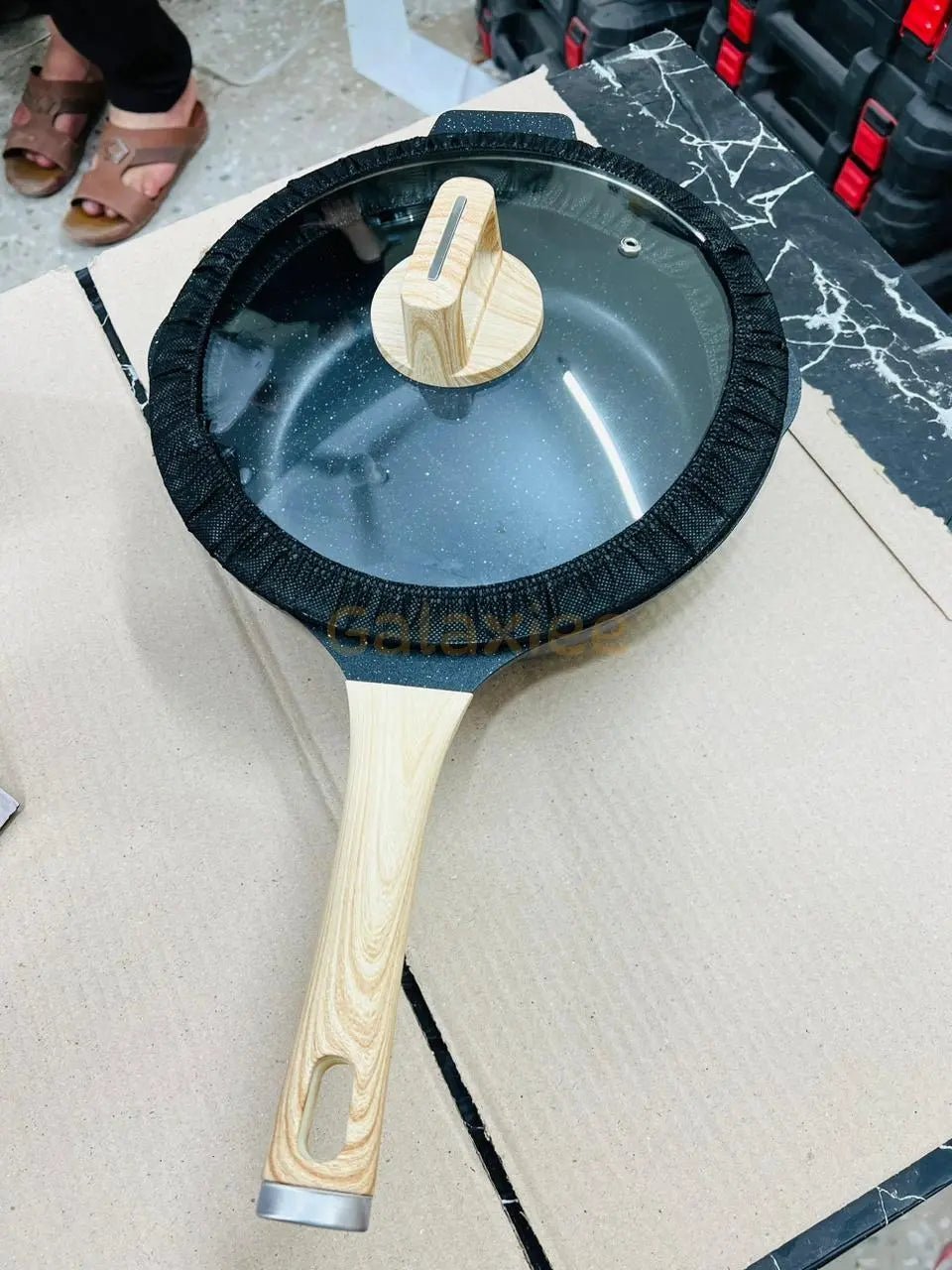 German Lot bakhschie Granite marble deep fry pan & wok - Galaxiee.comkitchen