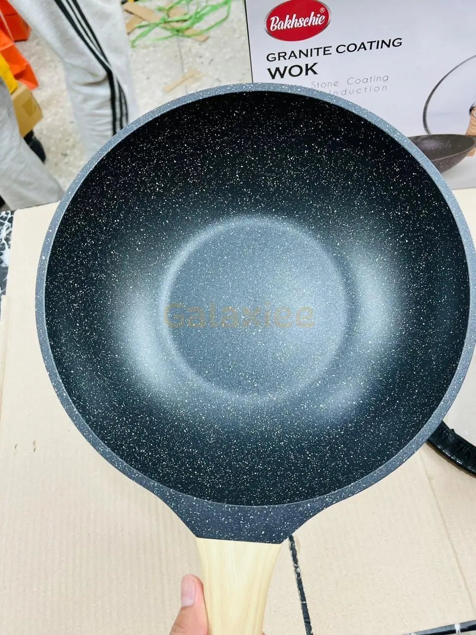 German Lot bakhschie Granite marble deep fry pan & wok - Galaxiee.comkitchen