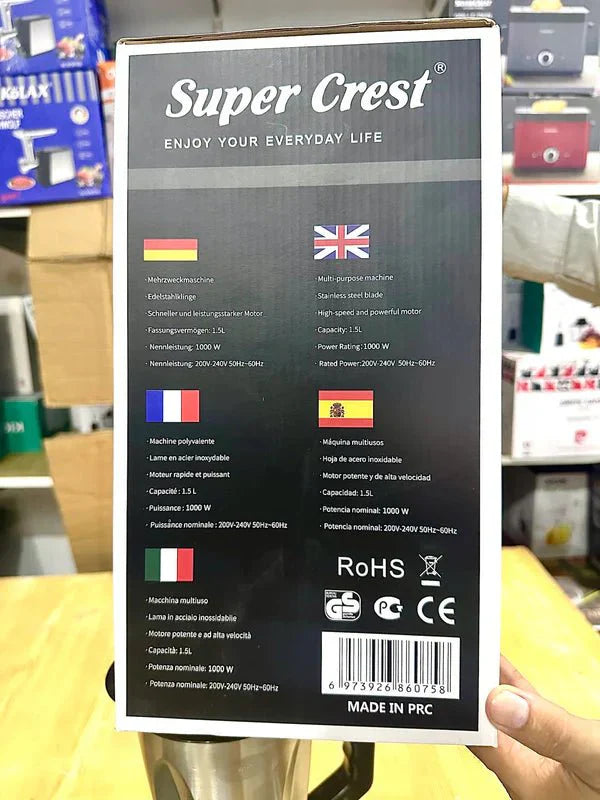 Germany lot important super crest 3 in 1 stainless steel blender - Galaxiee.com