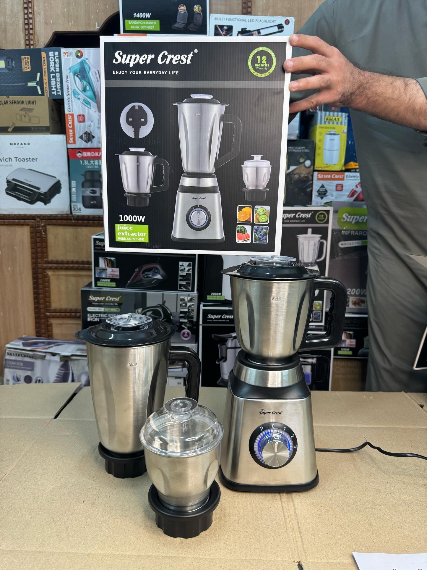 Germany lot important super crest 3 in 1 stainless steel blender - Galaxiee.com