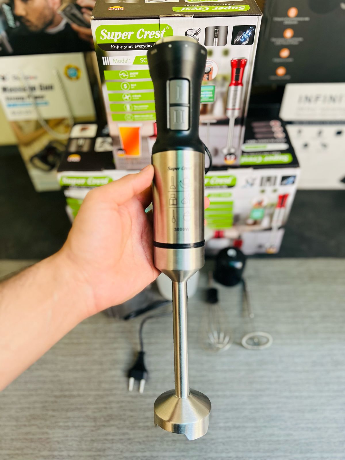 Germany Lot Imported Super Crest 5 - in - 1 Hand Blender Set SCT - 7008 - Galaxiee.com